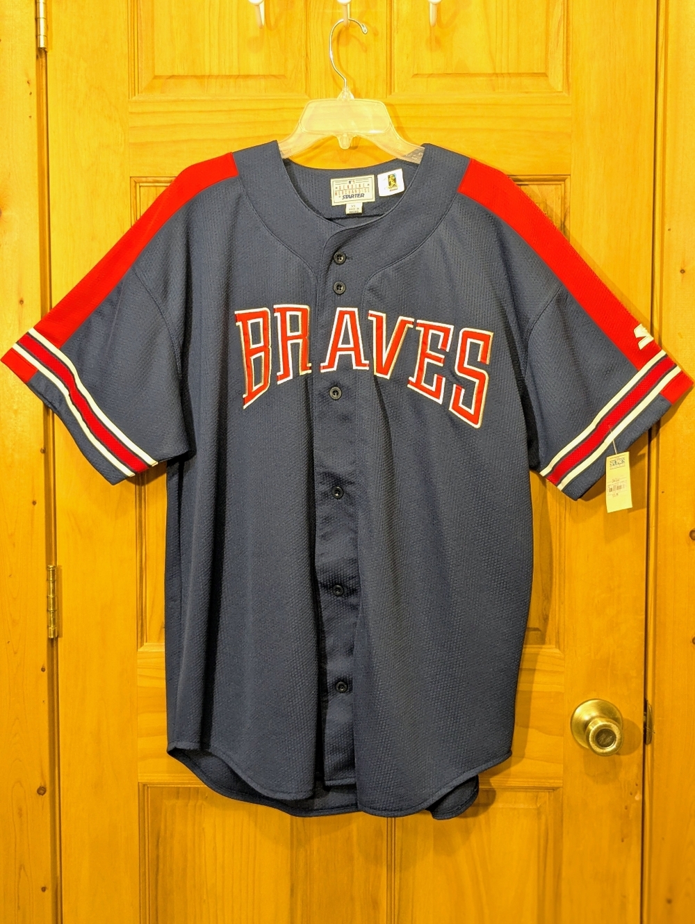 VTG NWT Starter Jersey 29 John Smoltz Cy Young Autograph Atlanta Braves Men's XL